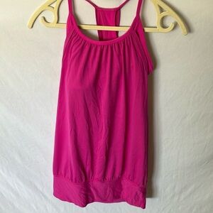 Lululemon: Pink No Limit  Racerback 2 in 1 Built in Sport Bra- 4